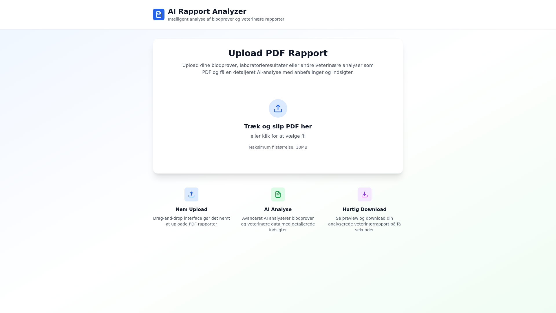 website screenshot of https://ai-rapporter.pages.dev/