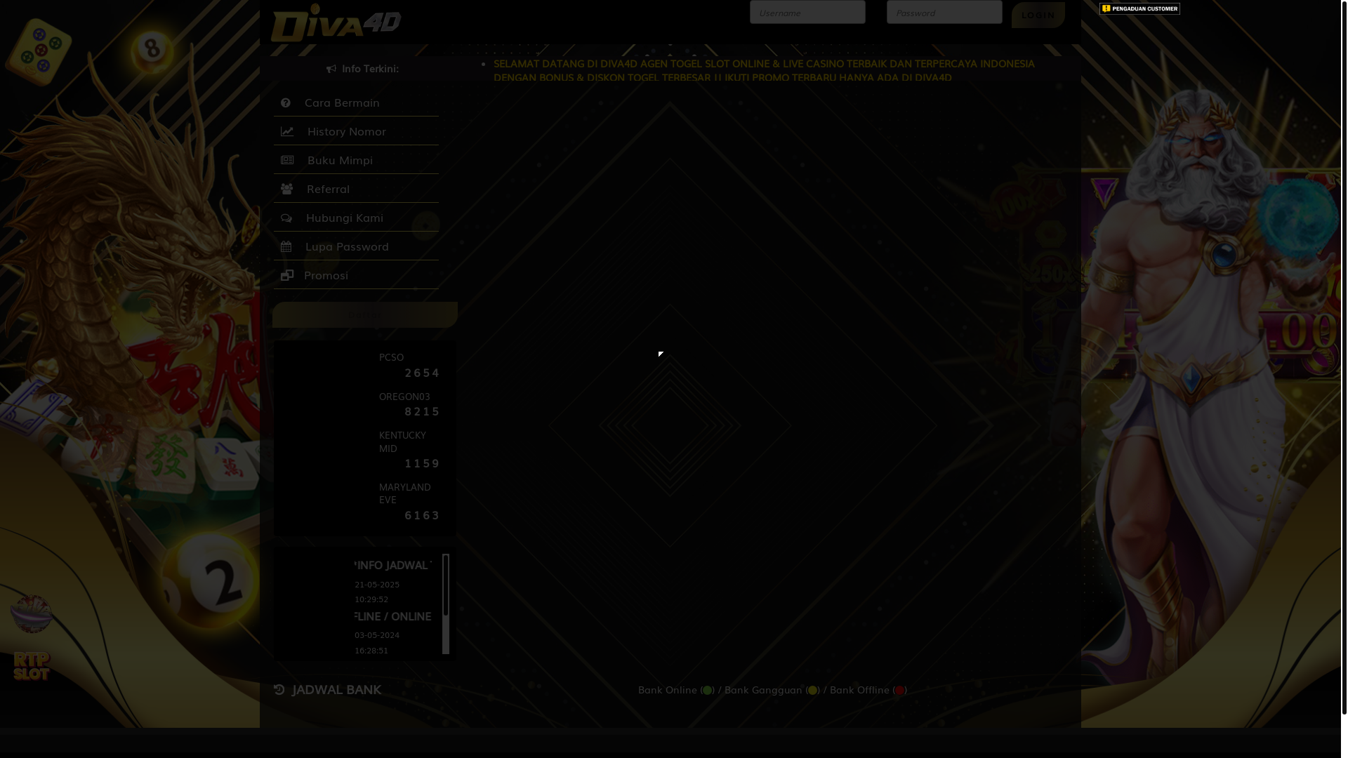 website screenshot of https://ookjnnediva4d.sbs/