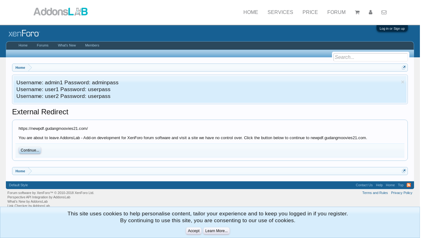 website screenshot of http://addonslab.com/proxy.php?link=https://newpdf.gudangmoovies21.com/
