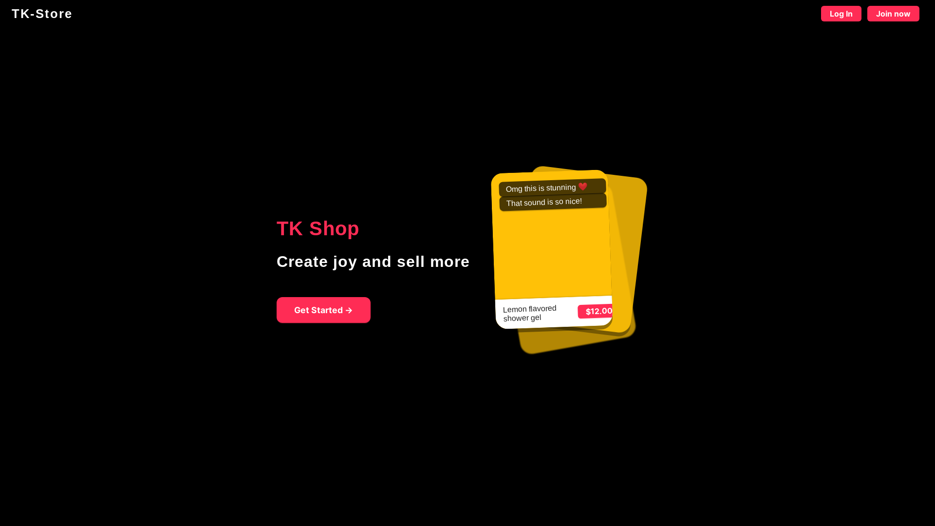 website screenshot of https://tiksmall.cfd/