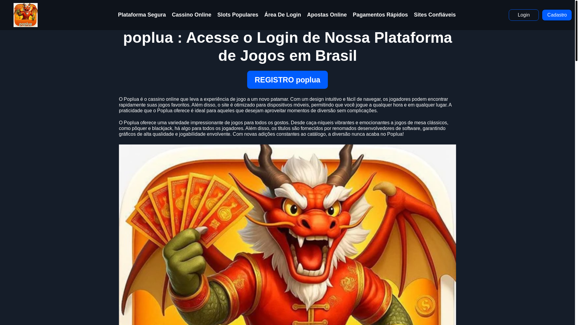 website screenshot of https://poplua-com.com/