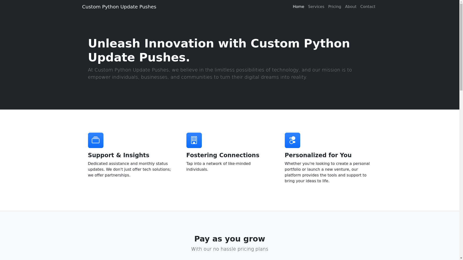 website screenshot of https://update-python.com/