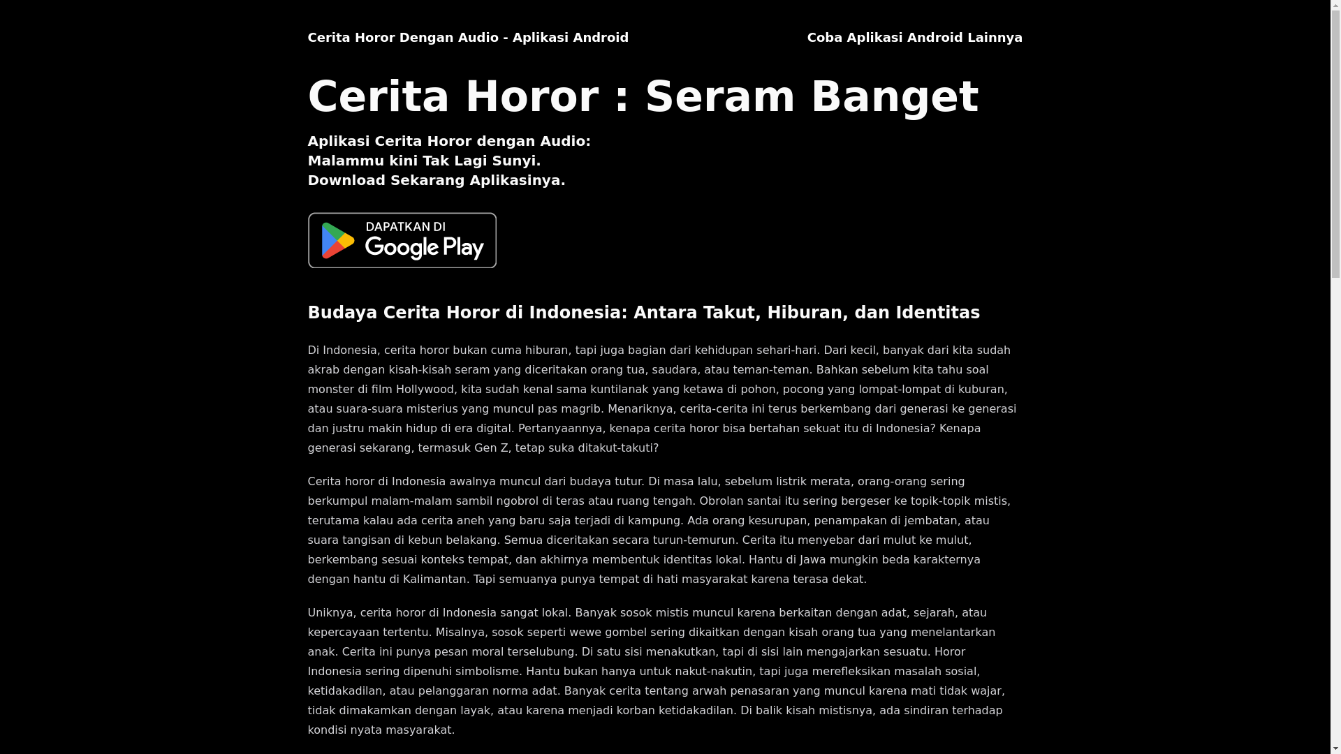 website screenshot of https://ceritahoror.pages.dev/