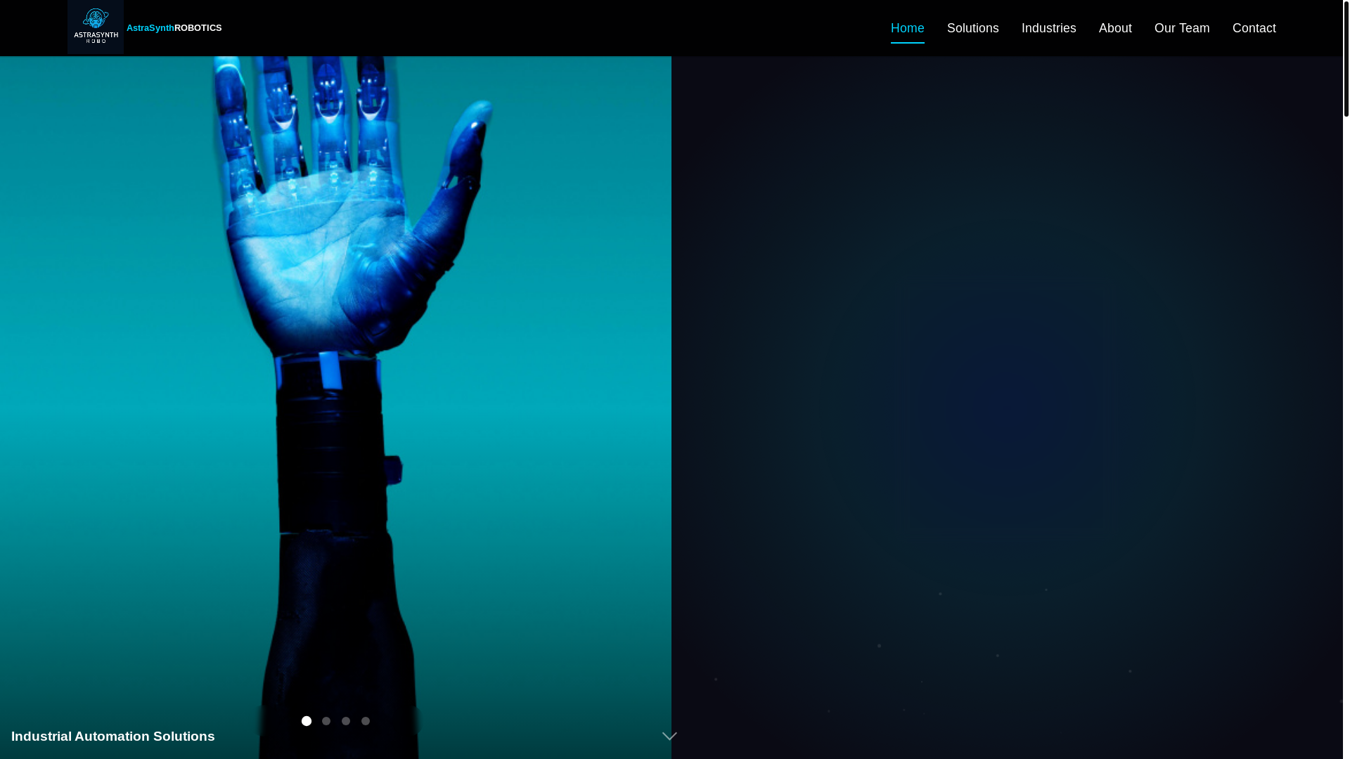 website screenshot of https://astrasynthrobotics.biz/