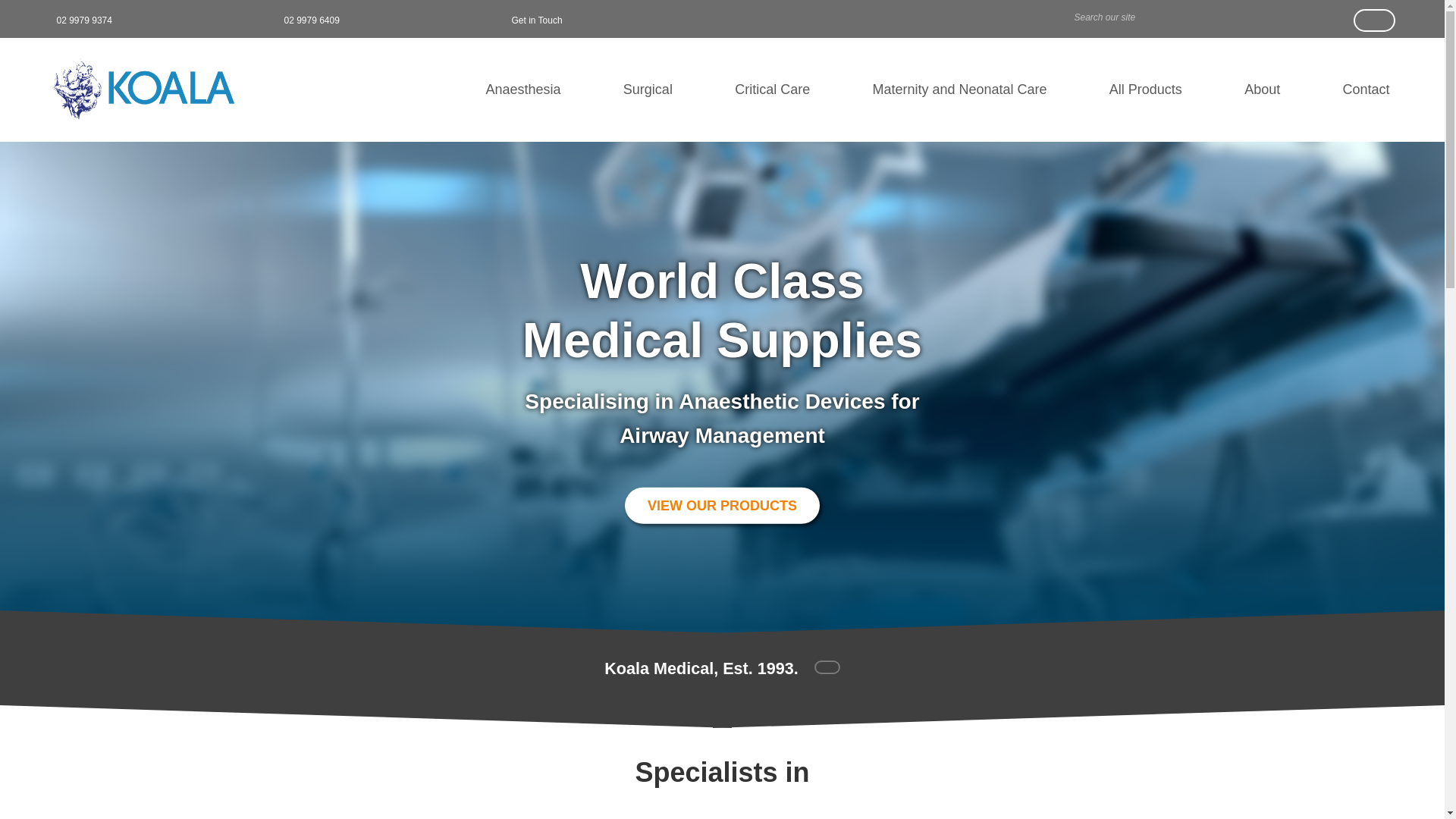 website screenshot of https://koalamedical.world/