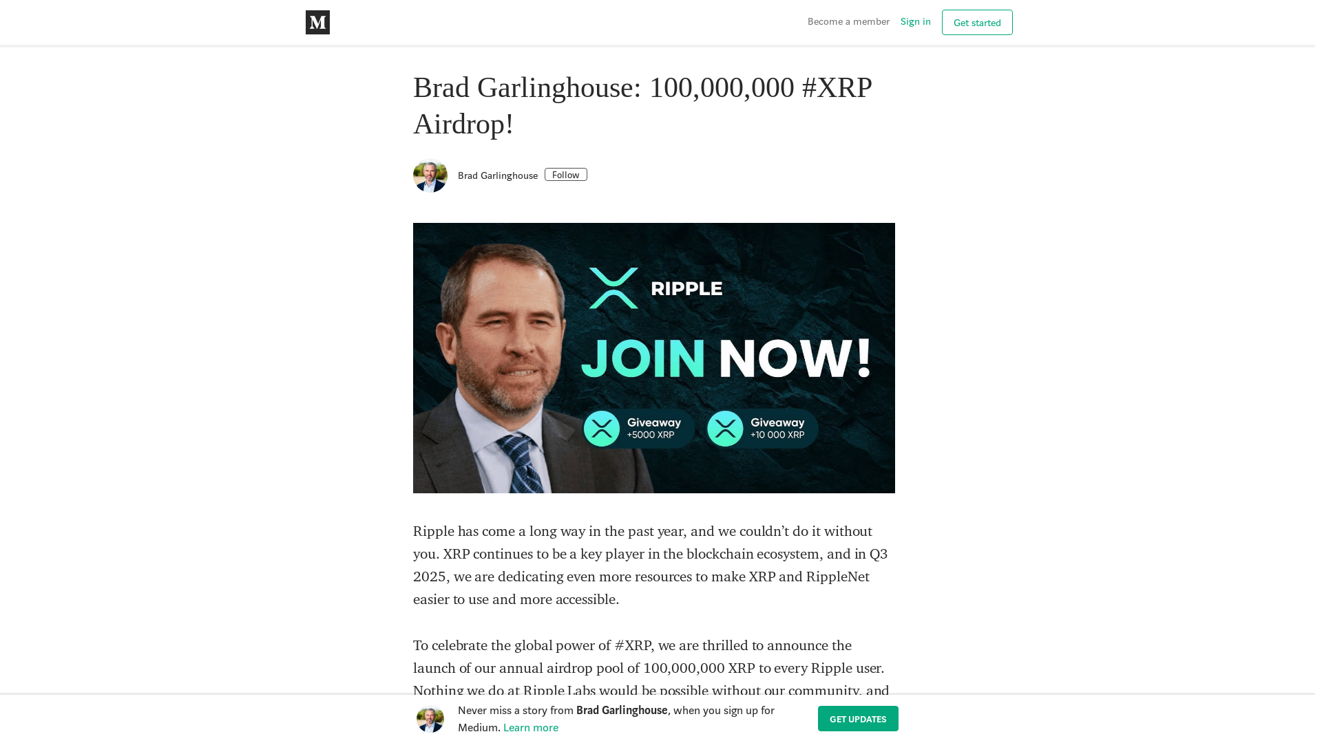 website screenshot of https://take-the-xrp.com/