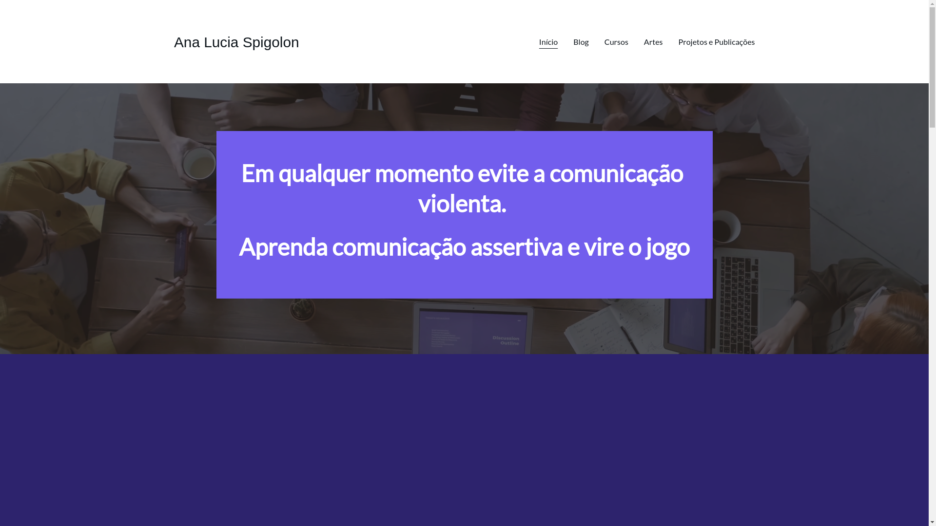 website screenshot of https://analuciaspigolon.com.br/