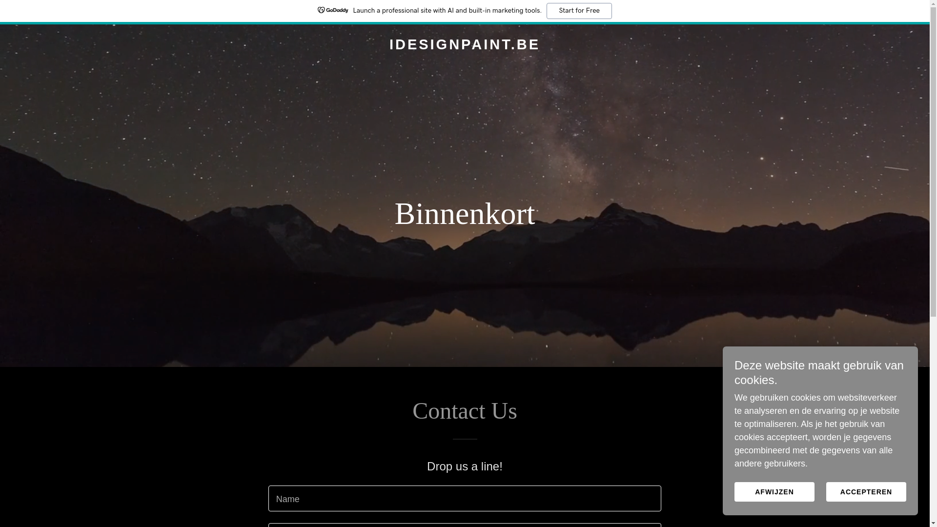 website screenshot of https://idesignpaint.be/