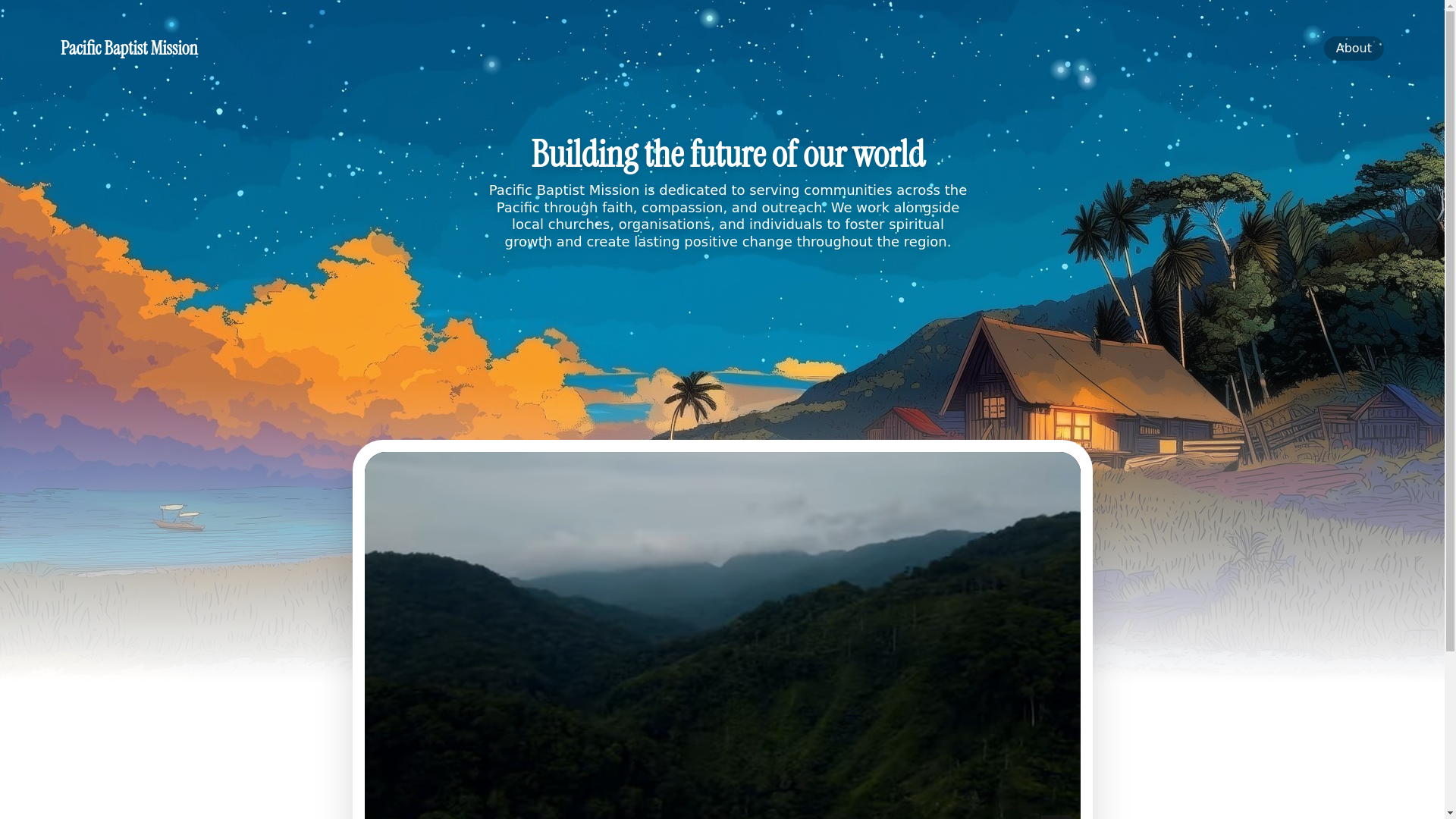 website screenshot of https://pacificbaptistmission.com/