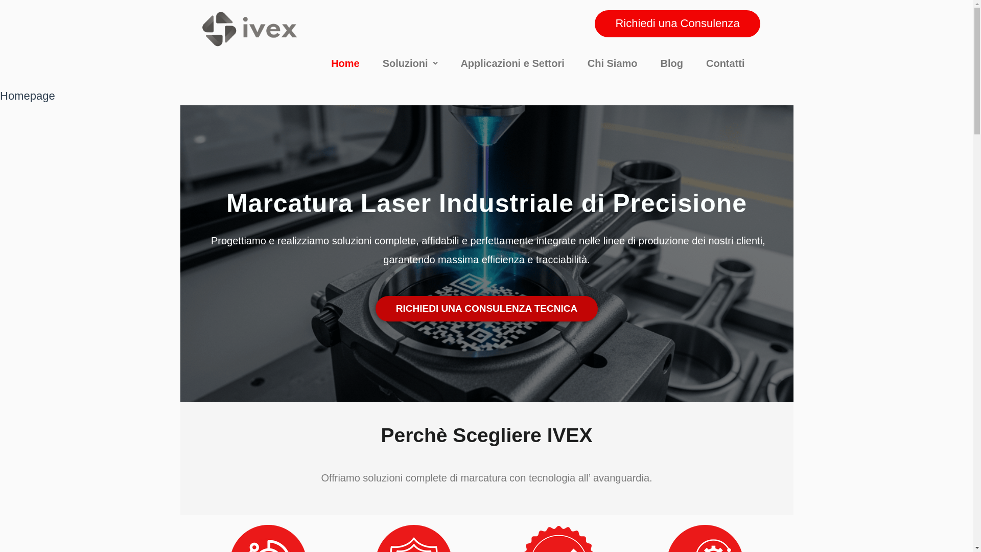 website screenshot of https://ivex.it/