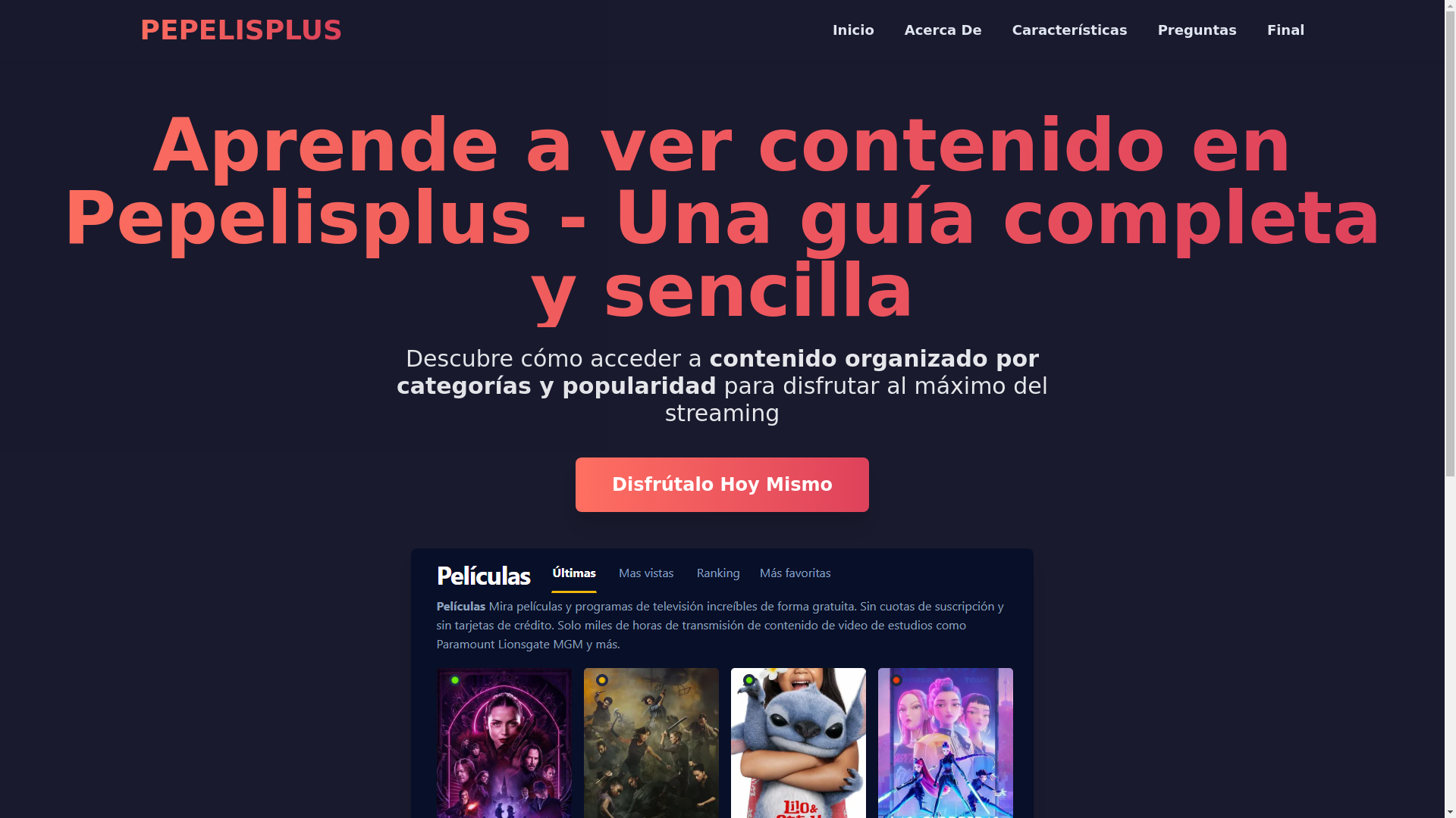 website screenshot of https://pepelisplus-aumn.pages.dev/