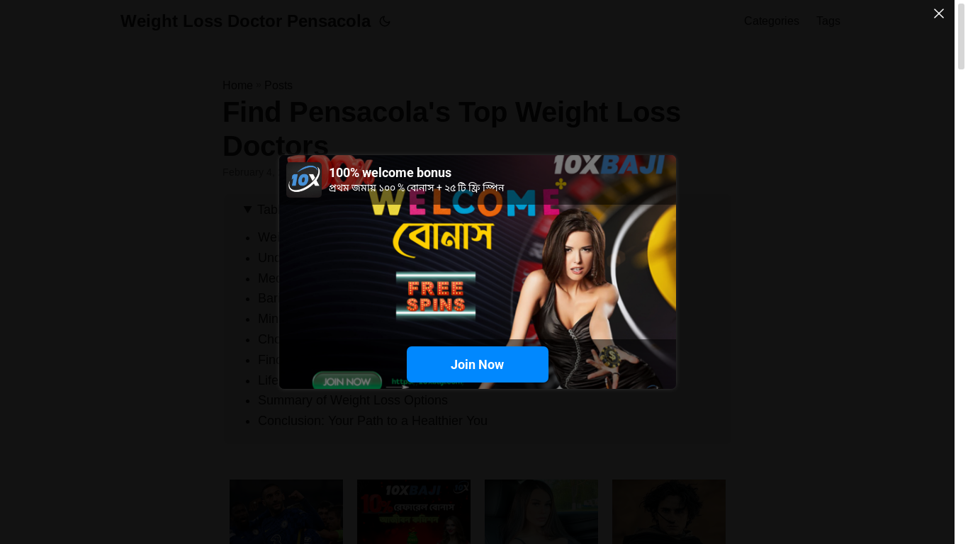 website screenshot of https://weight-loss-doctor-pensacola.pages.dev/