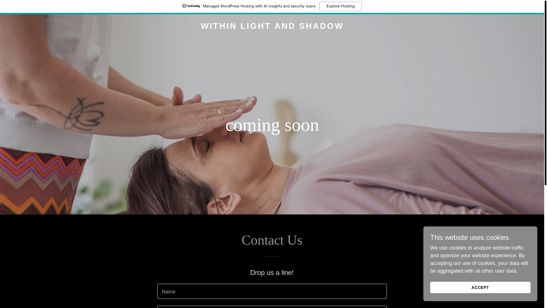 website screenshot of https://withinlightandshadow.com/