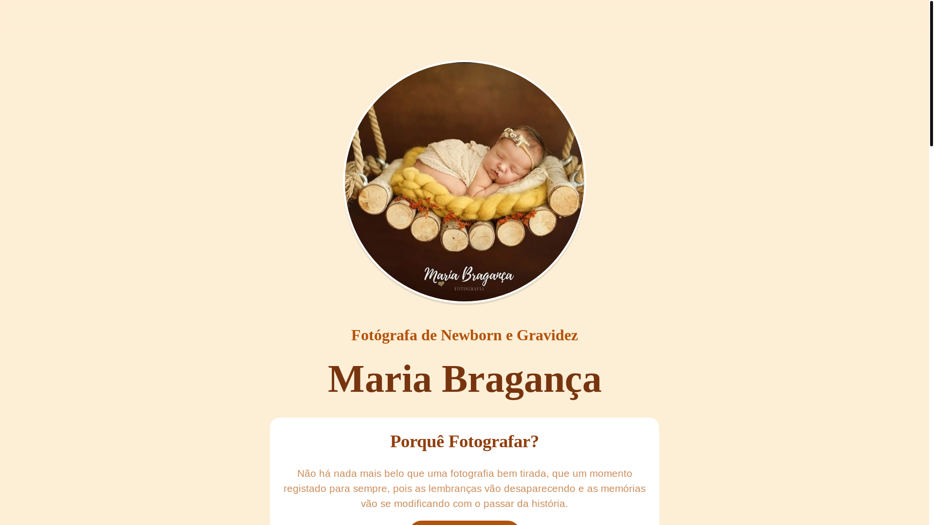 website screenshot of https://mariabragancafotografia.pt/