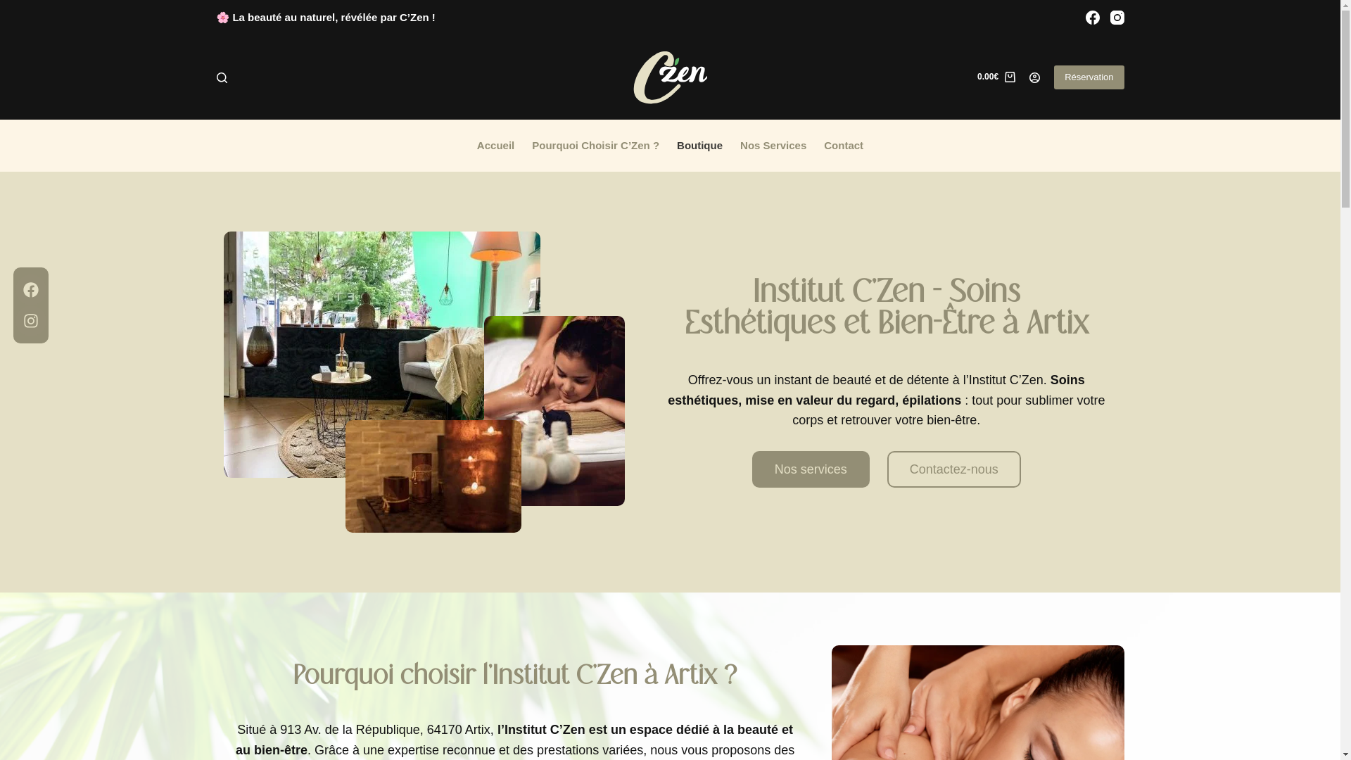 website screenshot of https://czen-lart-de-la-beaute.fr/