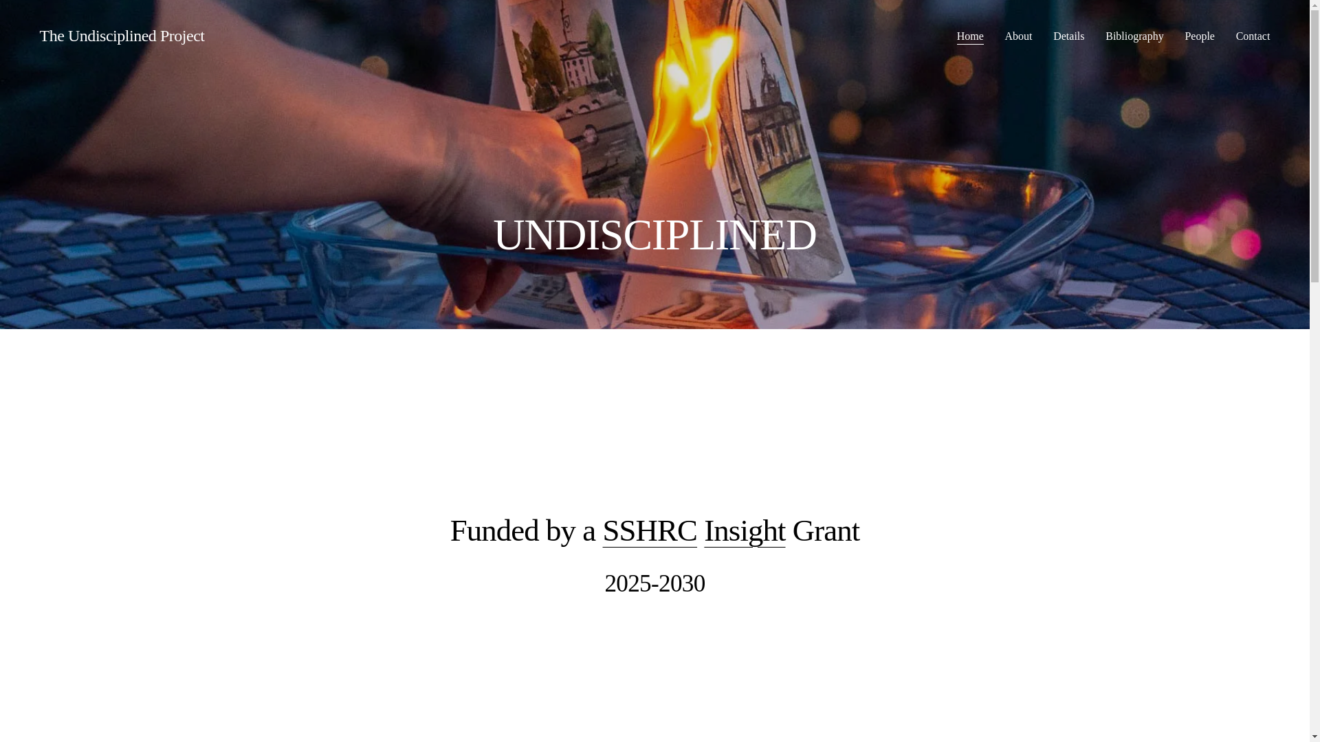 website screenshot of https://theundisciplinedproject.net/