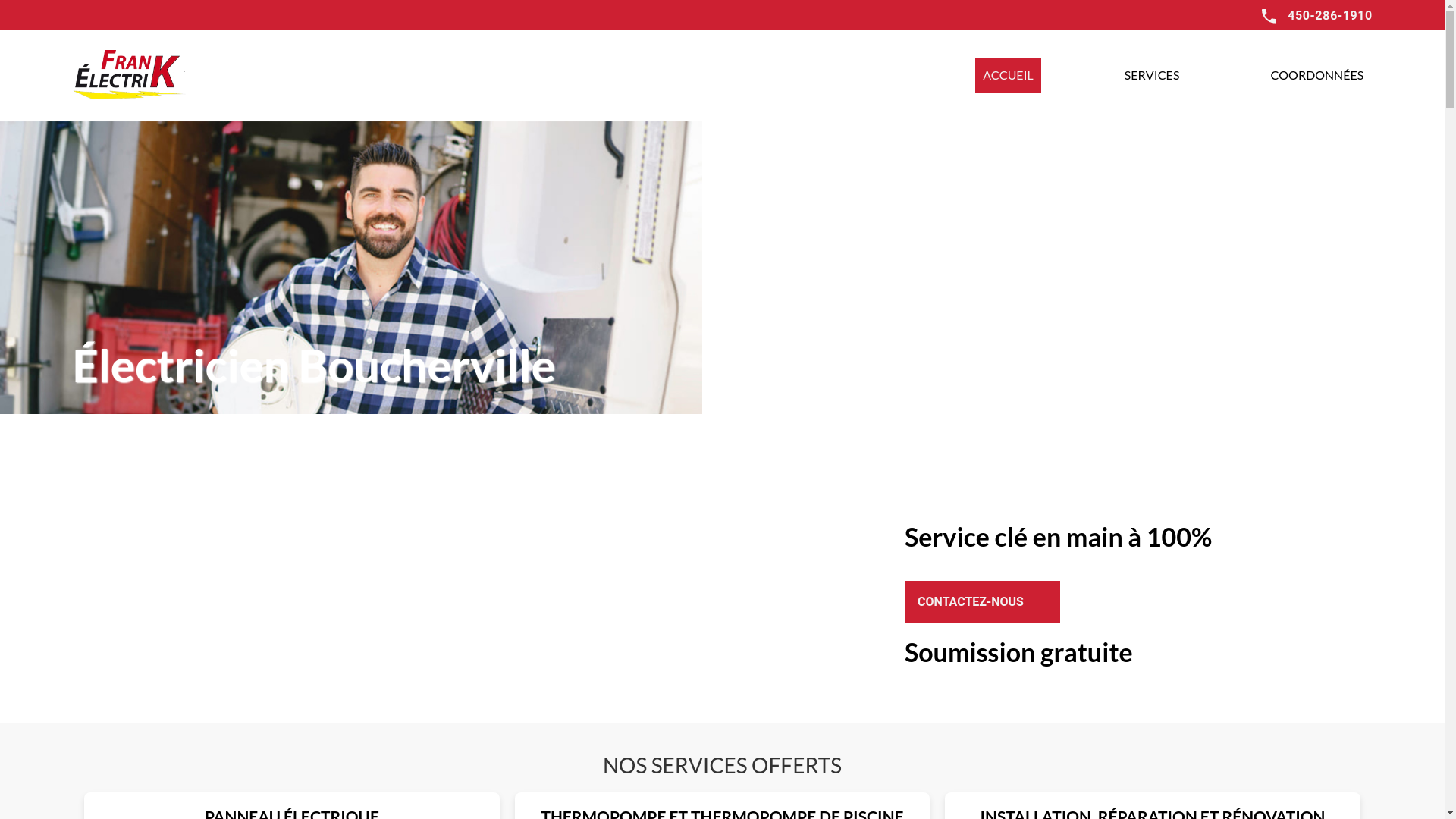 website screenshot of https://electricien-brossard.ca/