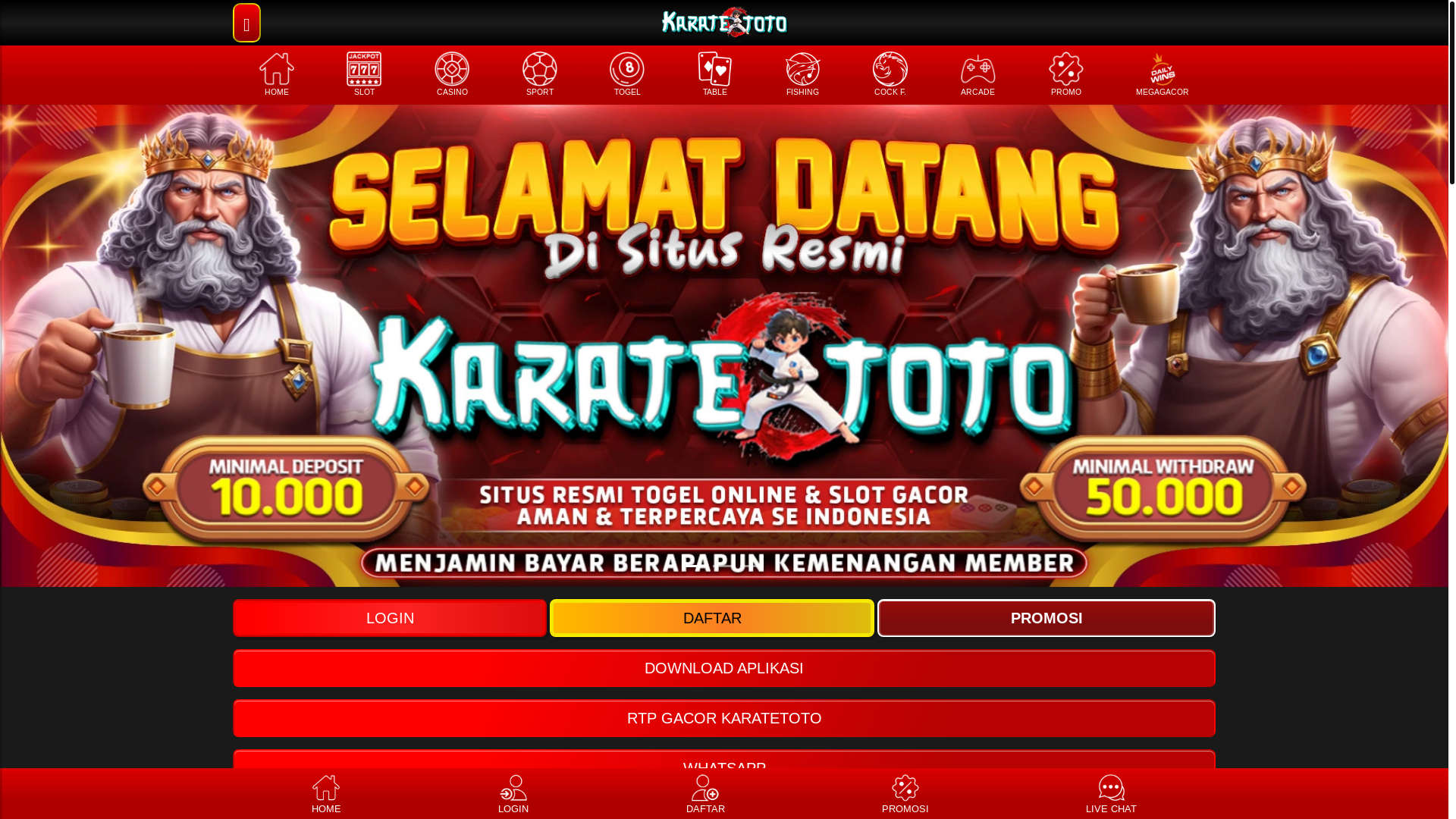 website screenshot of https://latihankarate.site/