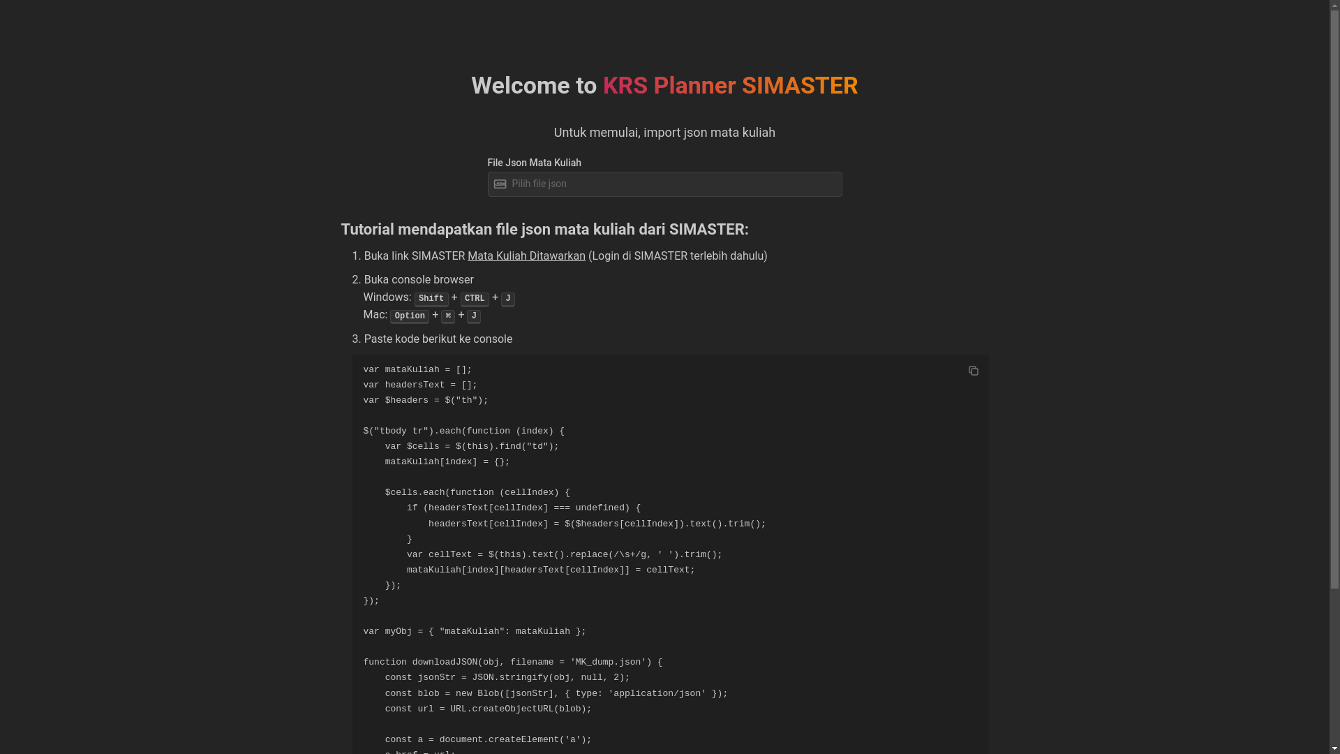 website screenshot of https://krs-planner-web.pages.dev/