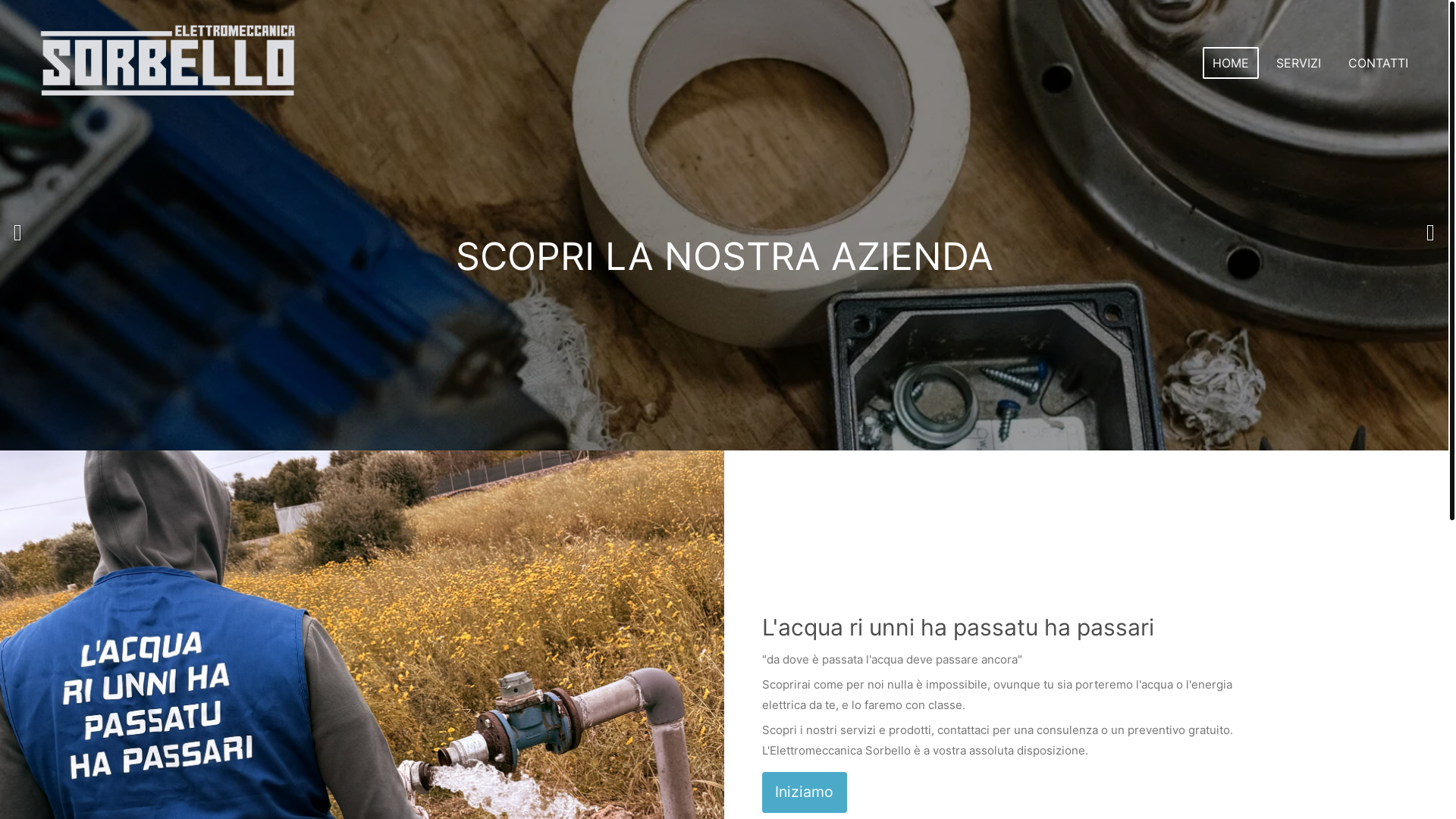 website screenshot of https://elettromeccanicasorbello.it/