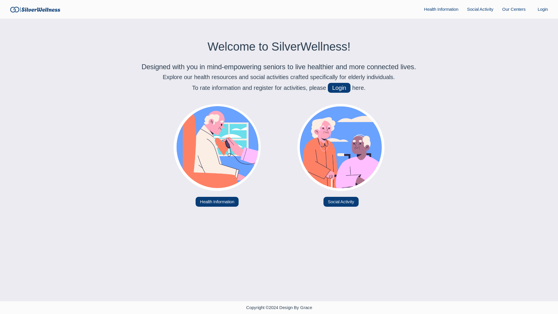 website screenshot of https://silverwellness.pages.dev/