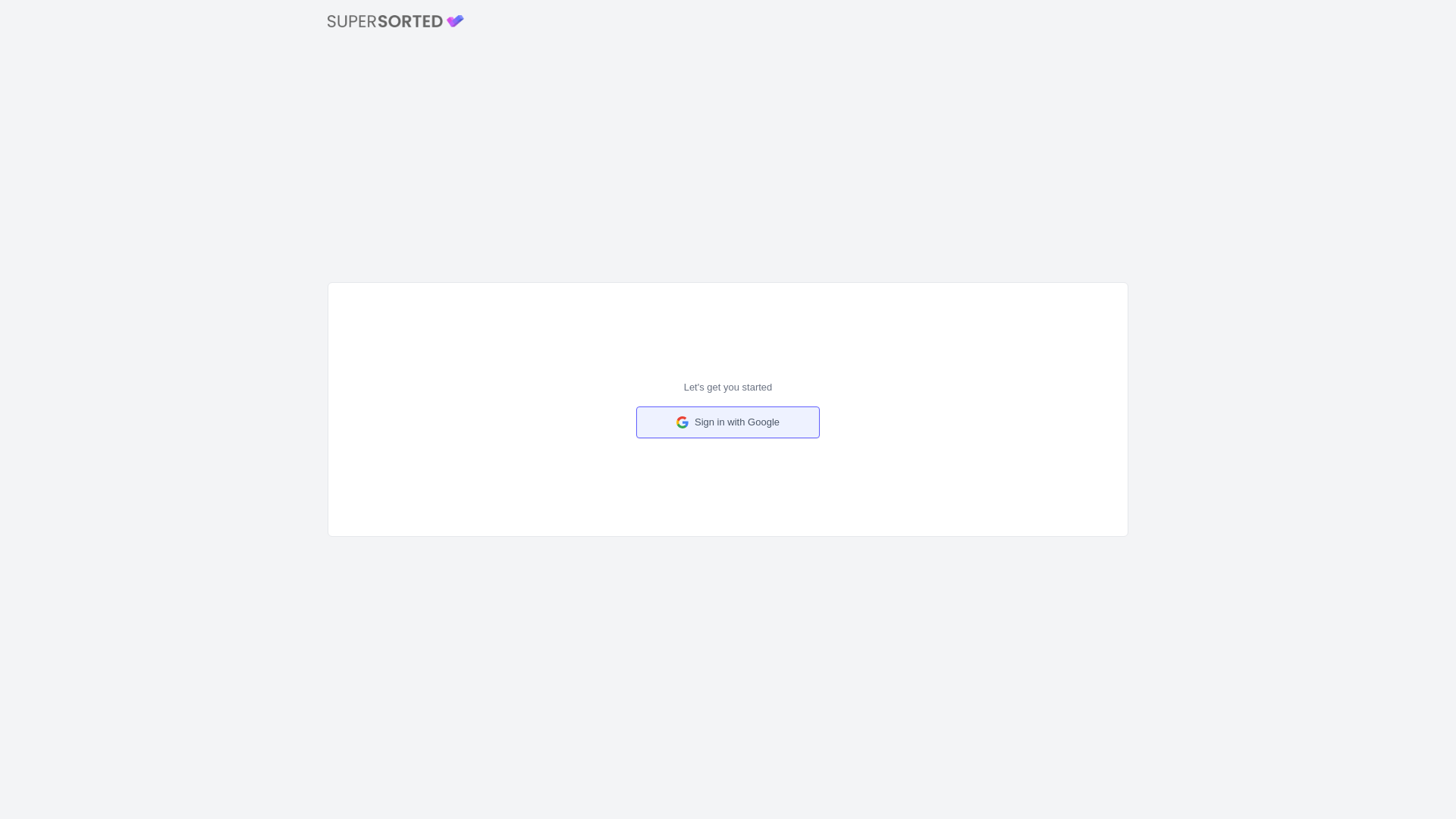 website screenshot of https://supersorted.pages.dev/