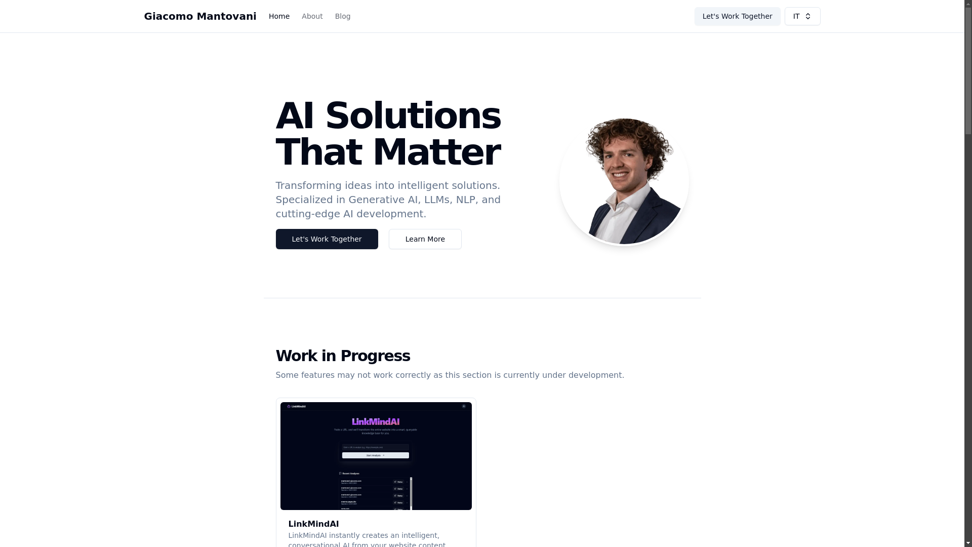 website screenshot of https://mantovani-giacomo.pages.dev/