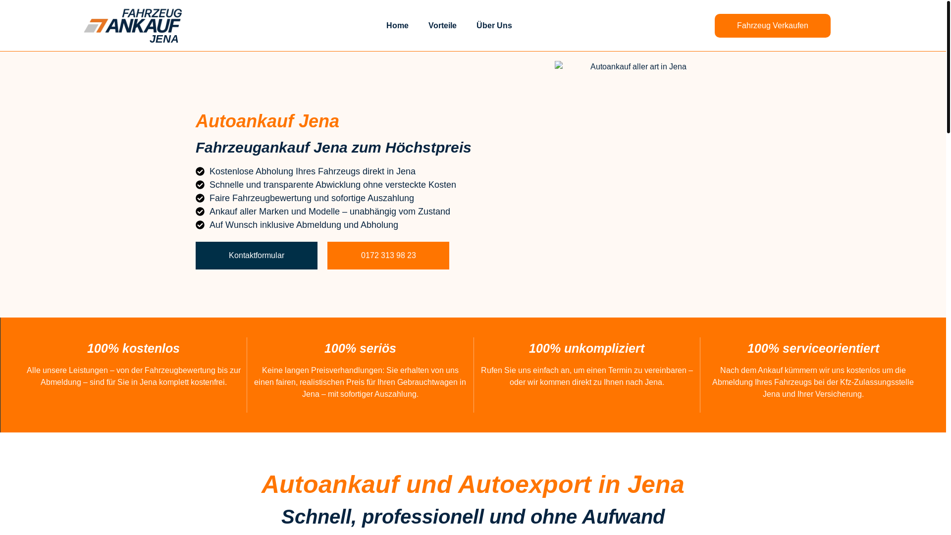 website screenshot of https://fahrzeugankauf-jena.de/