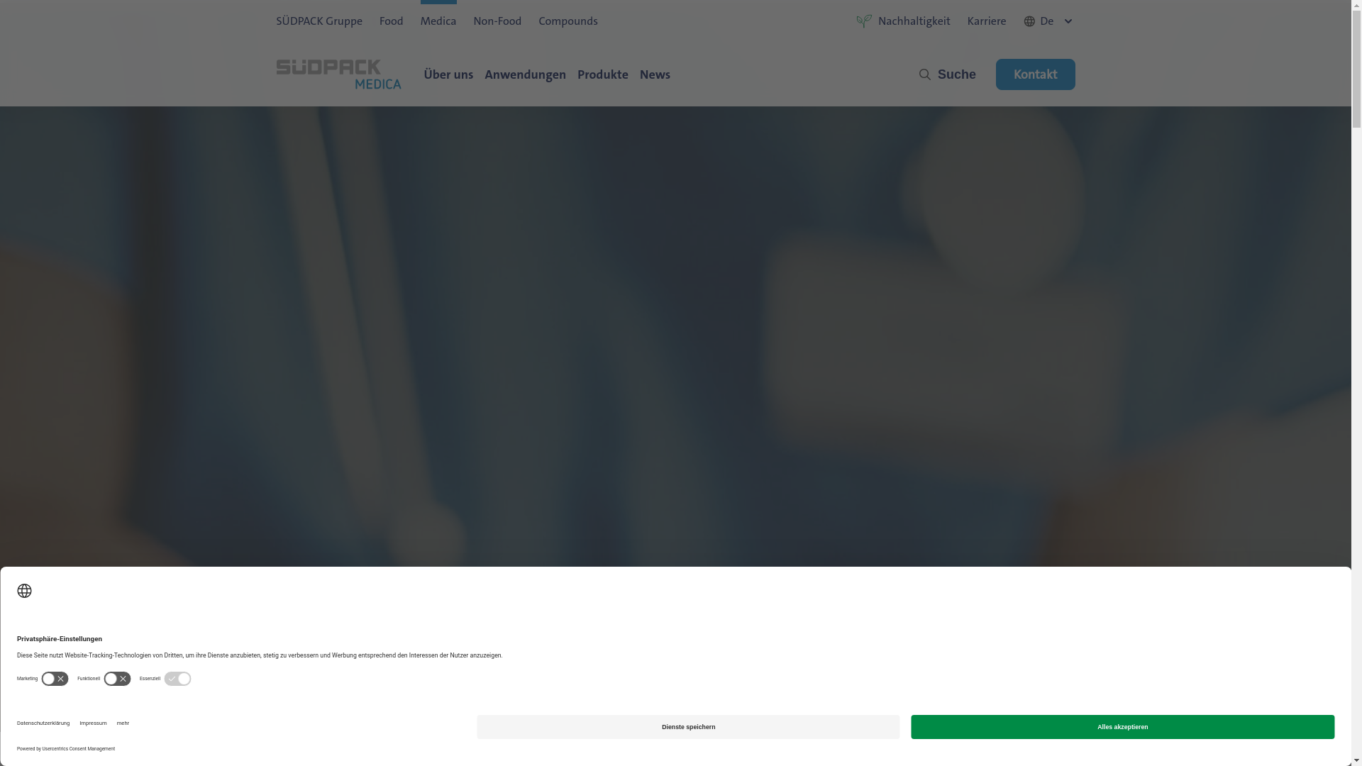 website screenshot of https://sudpack-medica.com/