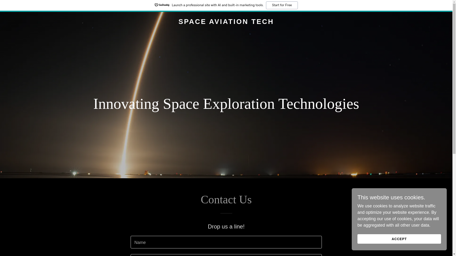 website screenshot of https://spaceaviationtech.com/