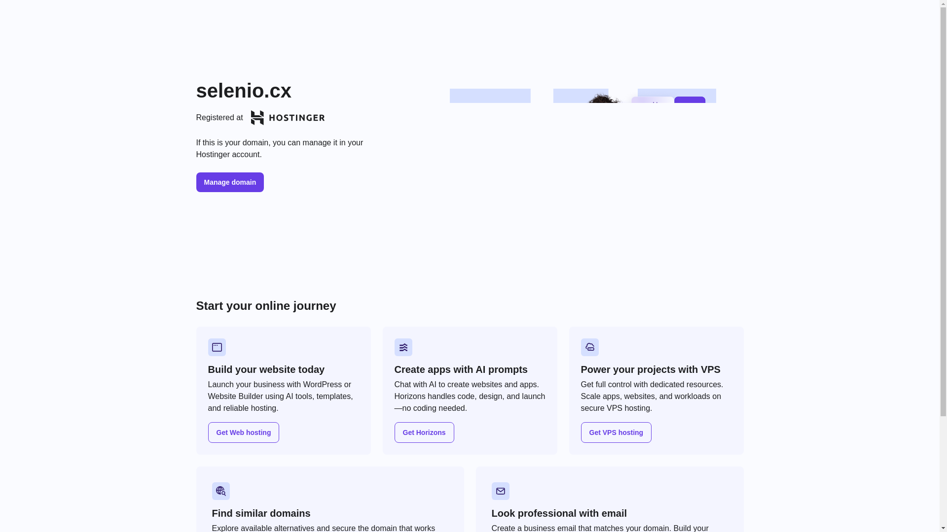 website screenshot of https://selenio.cx/