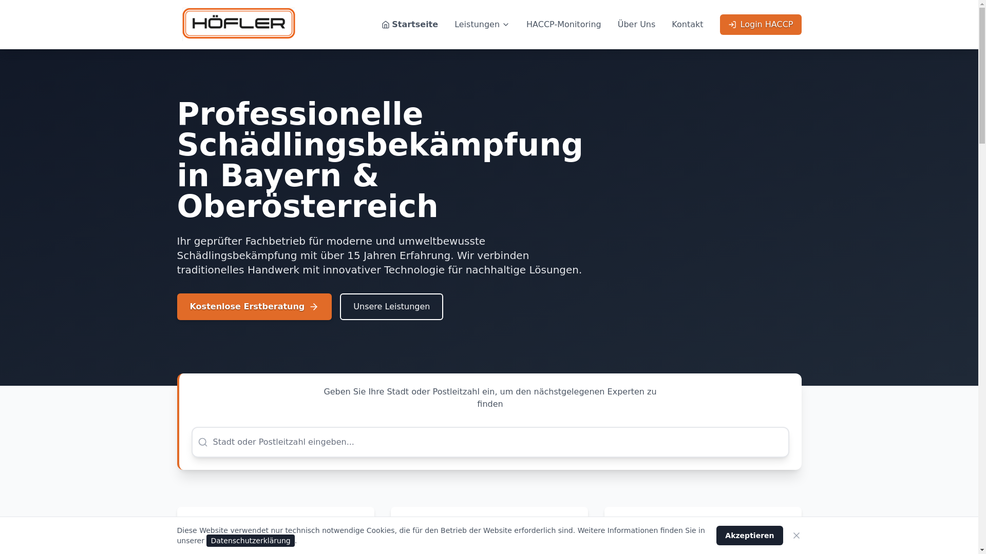 website screenshot of https://hoefler-sbk.eu/