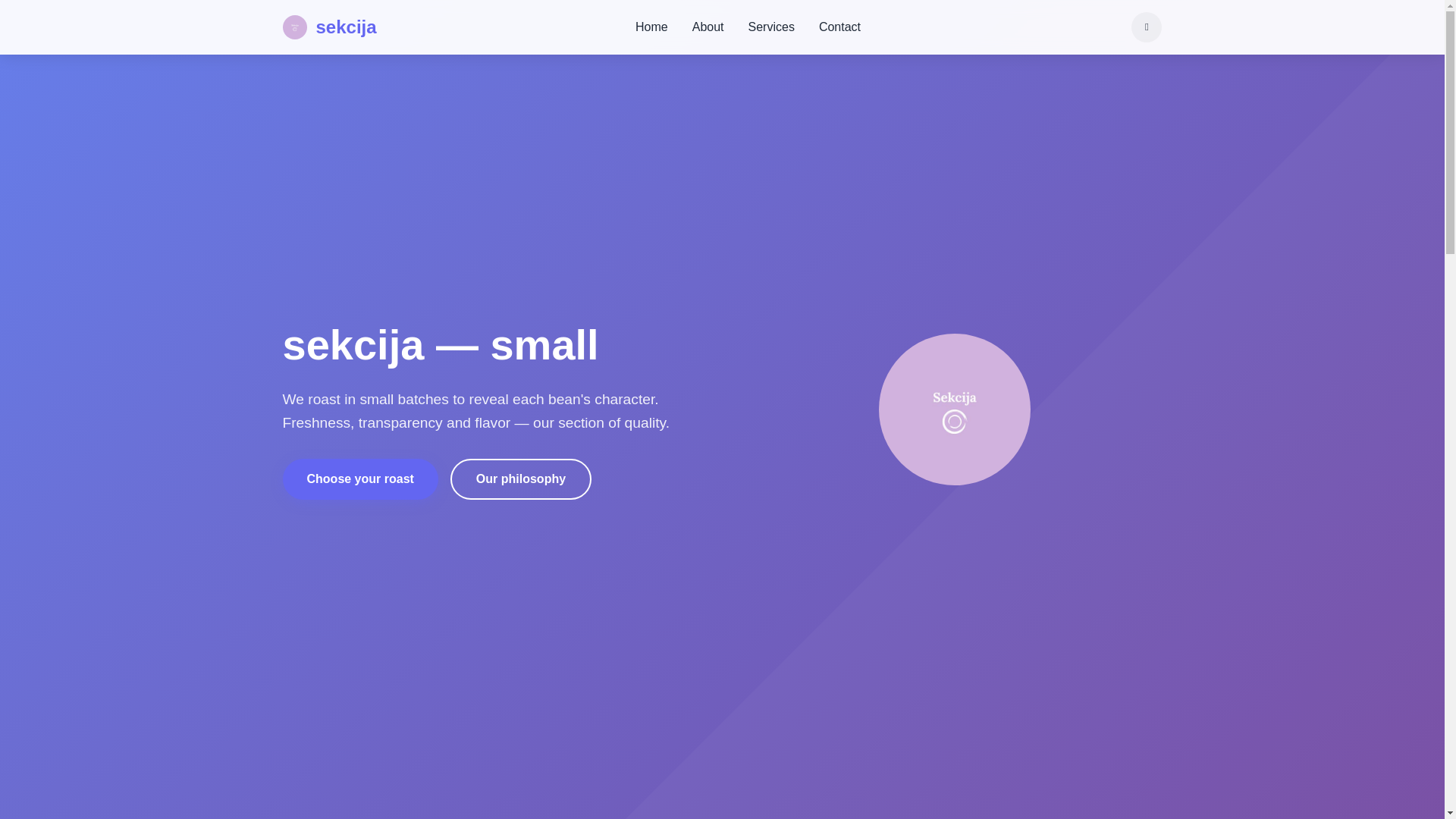 website screenshot of https://sekcija-----roastery.pages.dev/