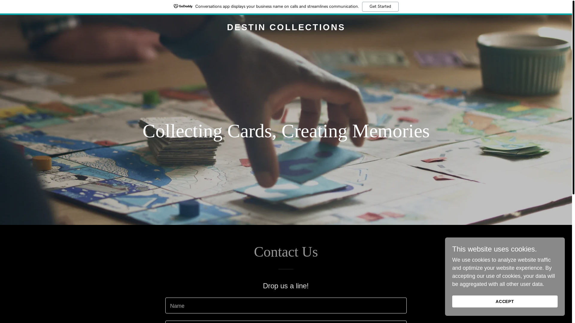 website screenshot of https://destincollections.com/