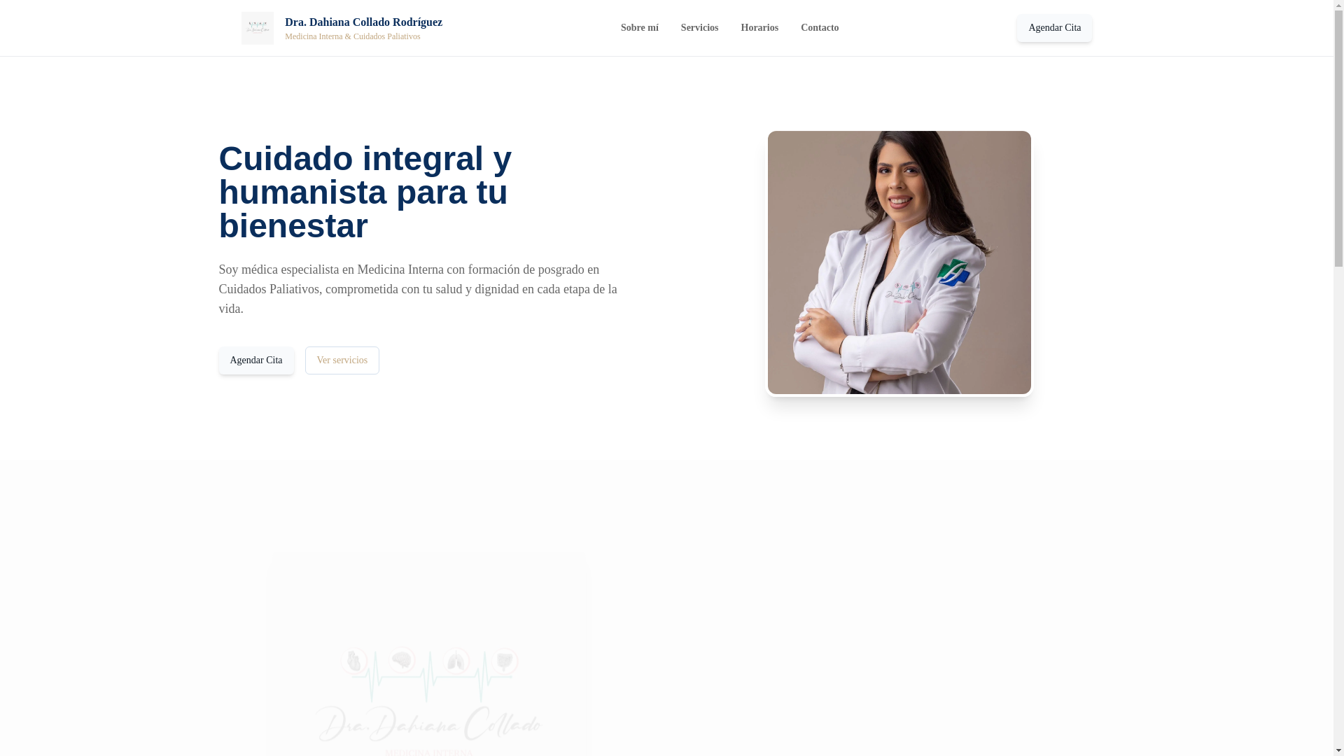 website screenshot of https://dradahianacollado.com/