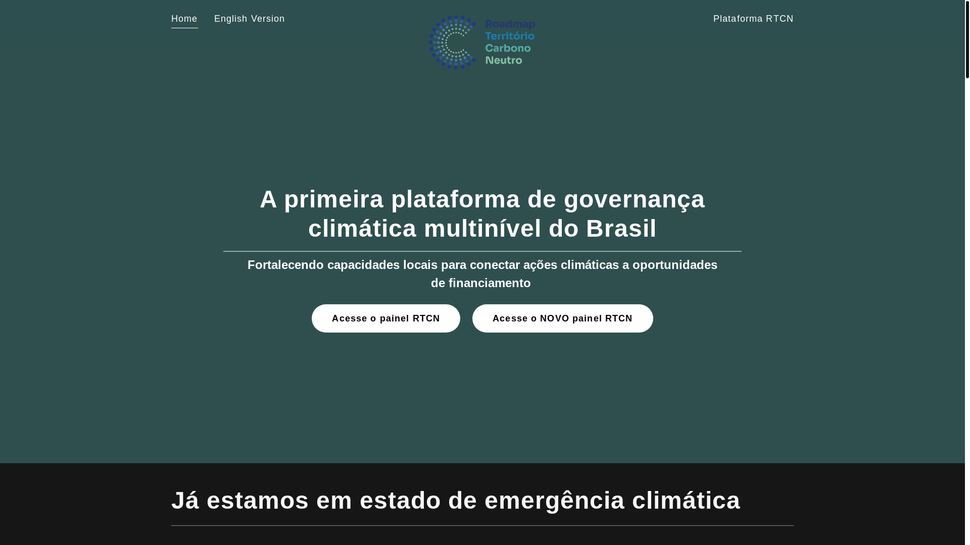 website screenshot of https://rtcn.com.br/