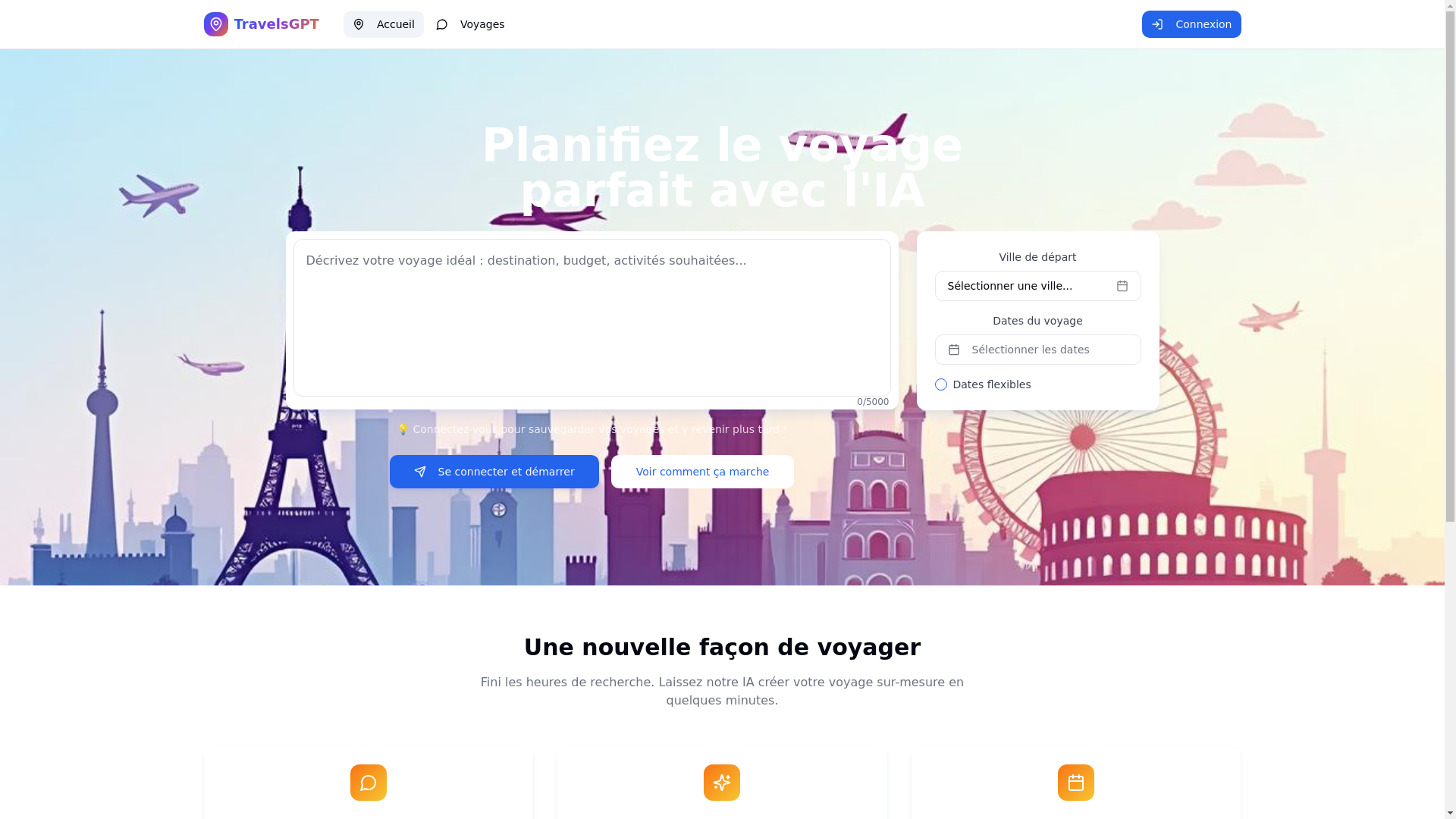 website screenshot of https://travels-gpt.com/