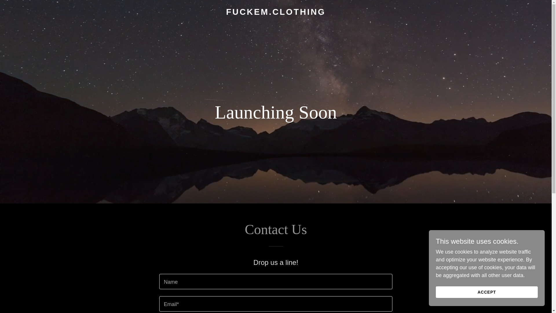 website screenshot of https://fuckem.clothing/