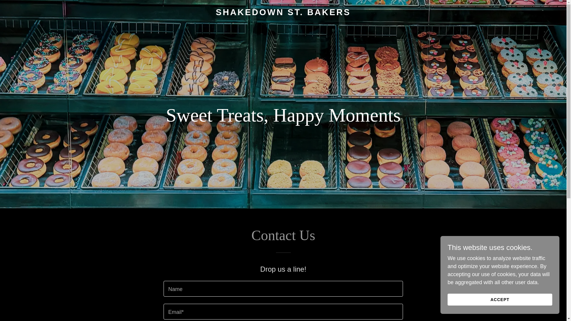 website screenshot of https://shakedownstbakers.com/