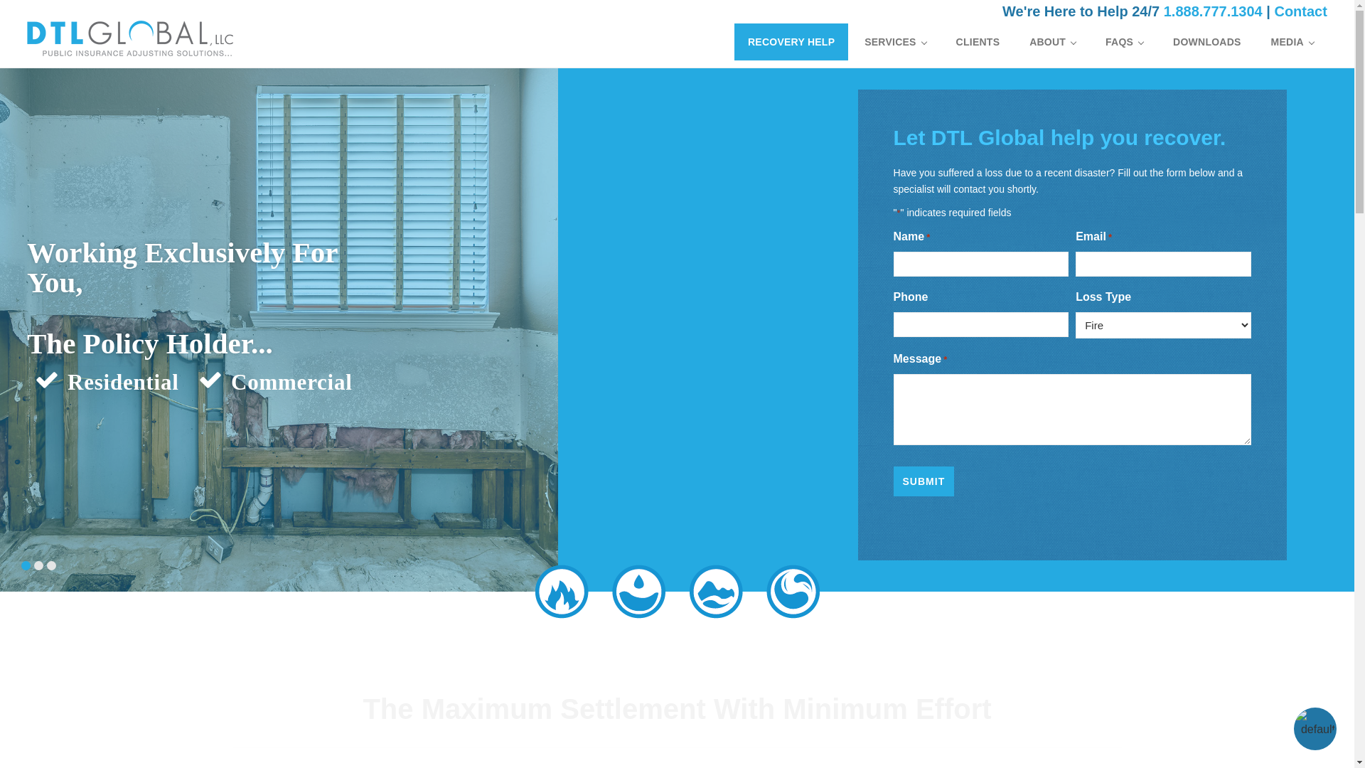 website screenshot of https://dtlgloballlc.com/