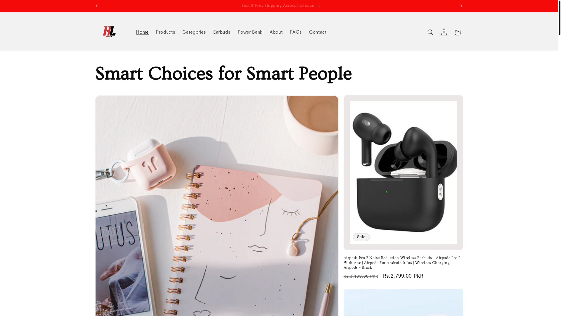 website screenshot of https://haslyn.store/