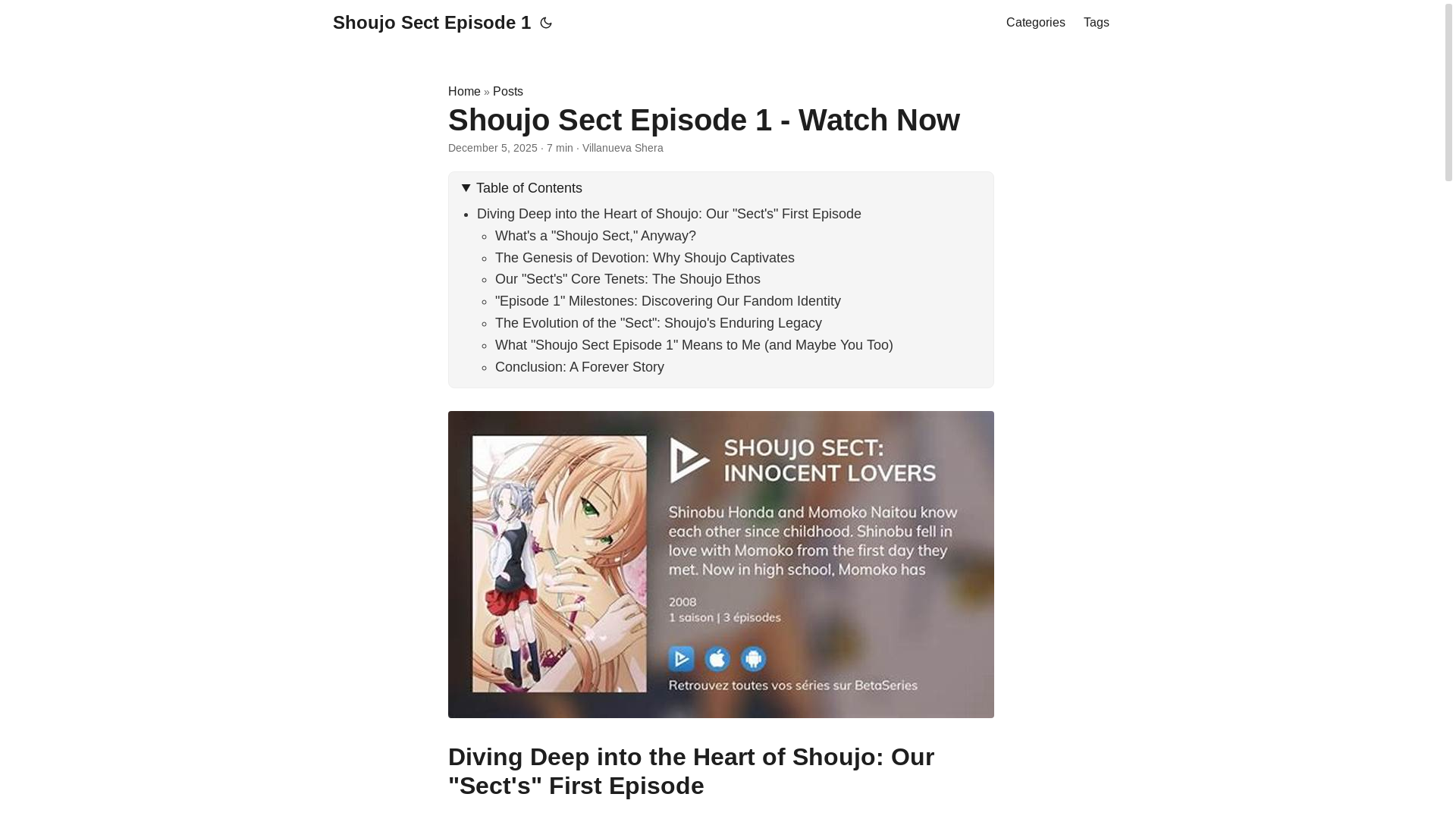 website screenshot of https://shoujosectepisode14.pages.dev/
