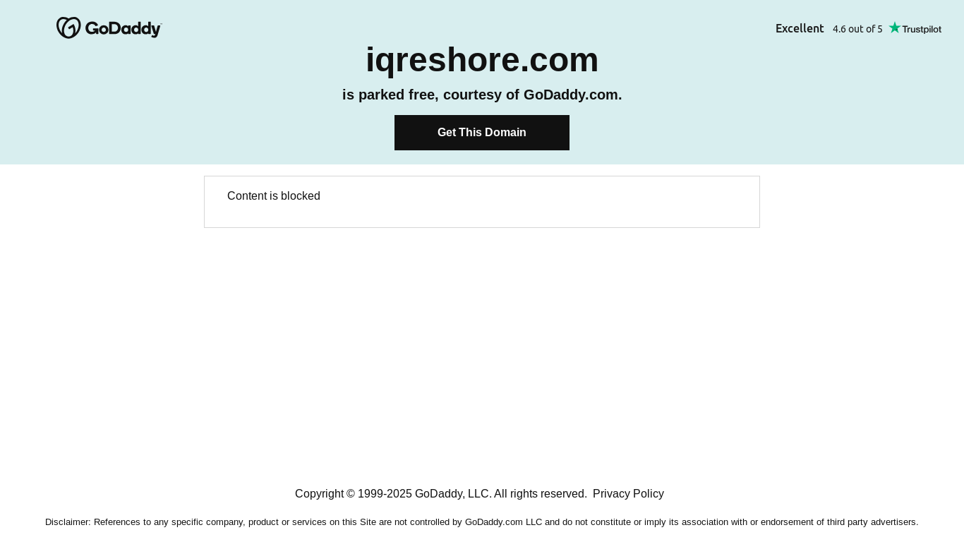 website screenshot of https://iqreshore.com/