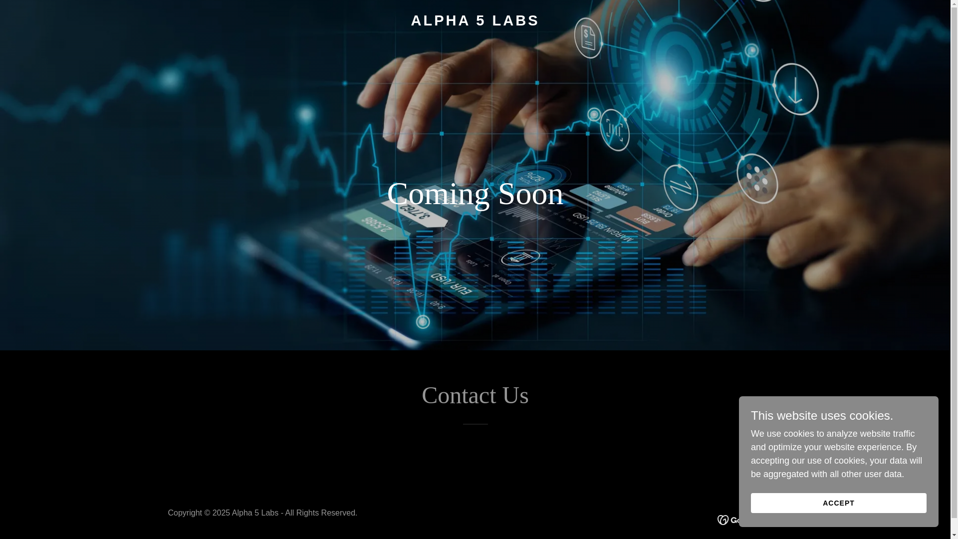 website screenshot of https://alpha5labs.com/