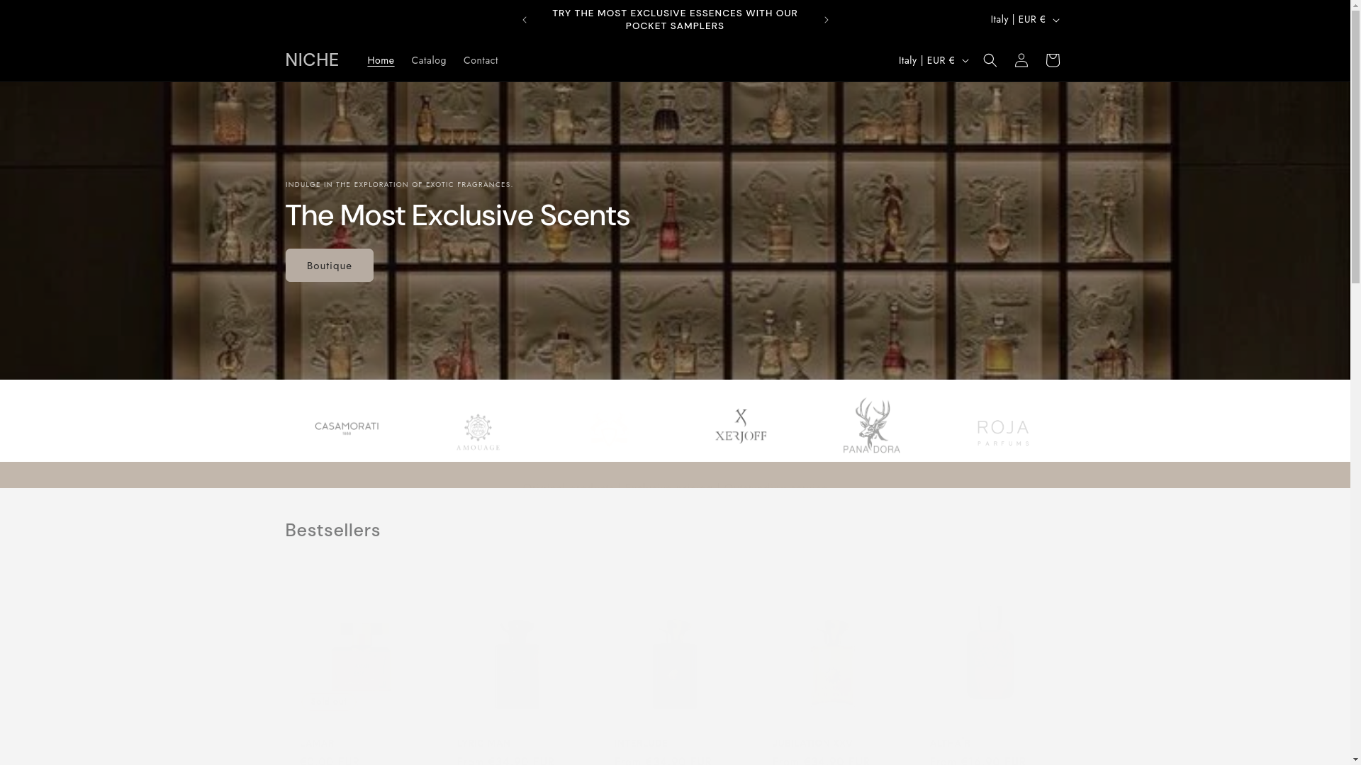 website screenshot of https://nicheparfume.it/