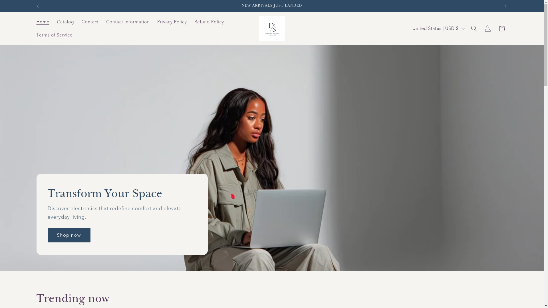 website screenshot of https://danielrobertshort.store/