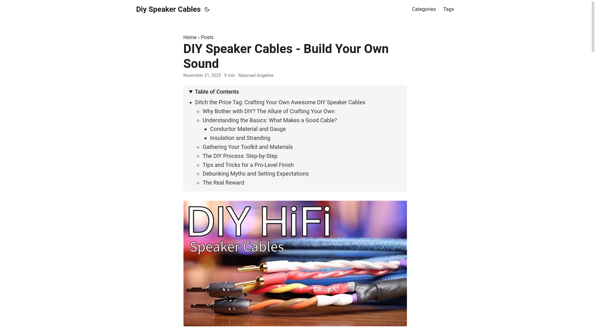 website screenshot of https://diyspeakercables3.pages.dev/