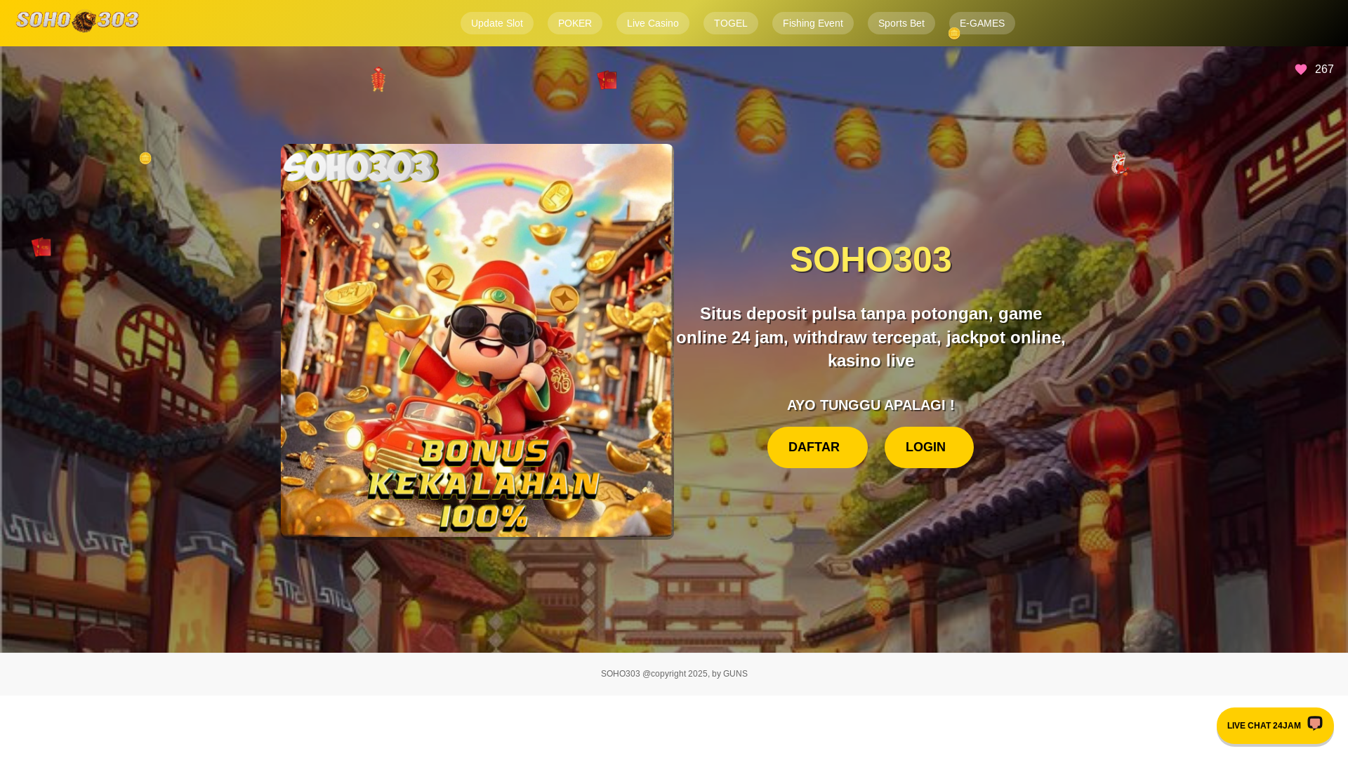 website screenshot of https://sohonew.xyz/