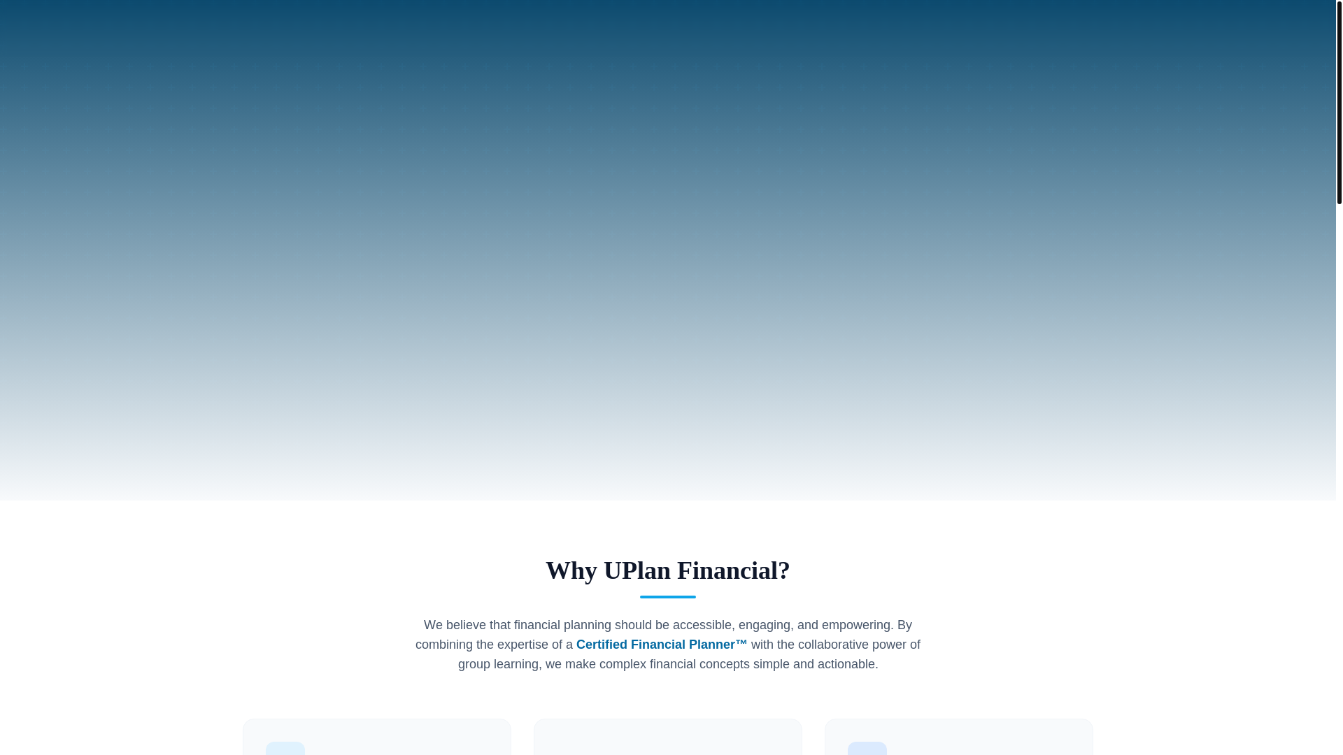 website screenshot of https://uplanfinancial.com/