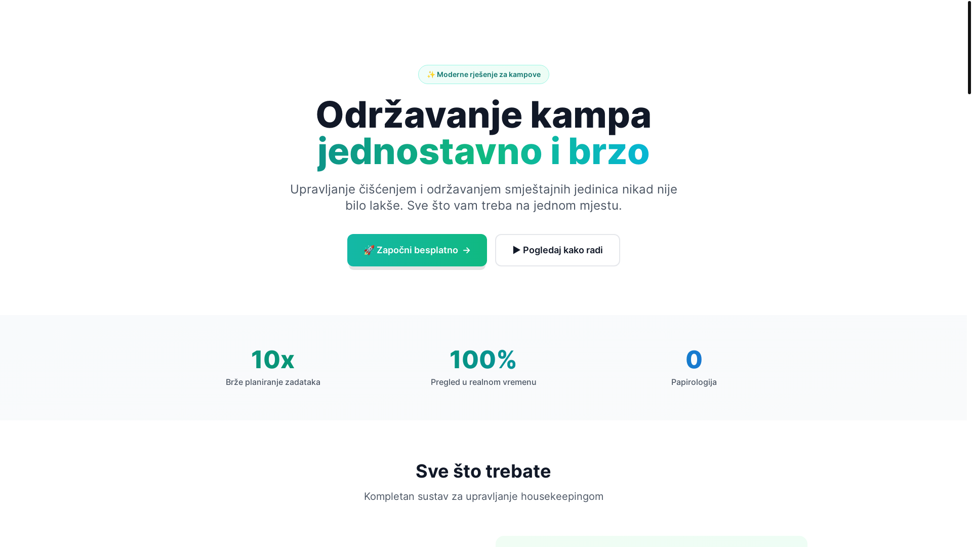 website screenshot of https://cleancamp.io/